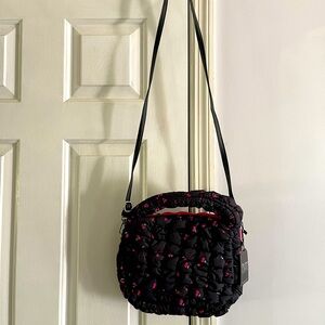 OMG Black Cherry 🍒 Print Quilted Crossbody Bag